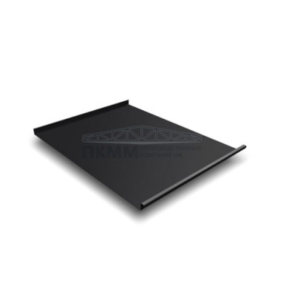Фальц двойной стоячий Grand Line 0,5 Satin с пленкой на замках RAL 9005 черный