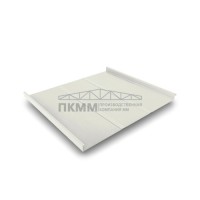 Фальц двойной стоячий Line Grand Line 0,5 Satin с пленкой на замках RAL 9003 сигнальный белый