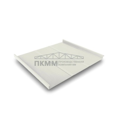 Фальц двойной стоячий Line Grand Line 0,5 Satin с пленкой на замках RAL 9003 сигнальный белый