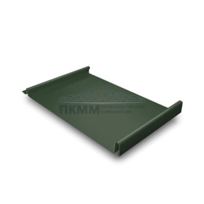 Кликфальц Grand Line 0,5 GreenCoat Pural BT с пленкой на замках RR 11 темно-зеленый (RAL 6020 хромовая зелень)