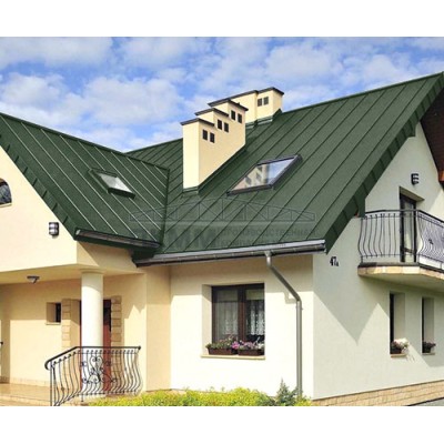 Кликфальц Grand Line 0,5 GreenCoat Pural BT с пленкой на замках RR 11 темно-зеленый (RAL 6020 хромовая зелень)