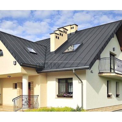 Кликфальц Grand Line 0,45 Drap ST с пленкой на замках RAL 7024 мокрый асфальт
