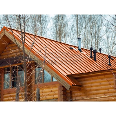 Кликфальц Line Grand Line 0,45 PE с пленкой на замках RAL 2004 оранжевый