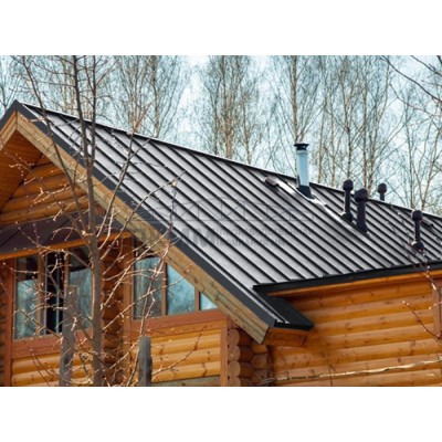 Кликфальц Line Grand Line 0,45 Drap ST с пленкой на замках RAL 7024 мокрый асфальт