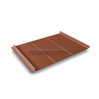 Кликфальц Line Grand Line 0,5 Velur с пленкой на замках RAL 8004 терракота