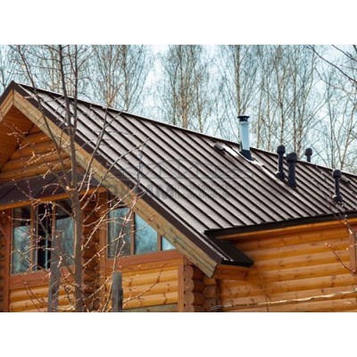 Кликфальц Line Grand Line 0,5 Quarzit Pro Matt с пленкой на замках RAL 8017 шоколад Кликфальц Line Grand Line 0,5 Quarzit Pro Matt с пленкой на замках RAL 8017 шоколад