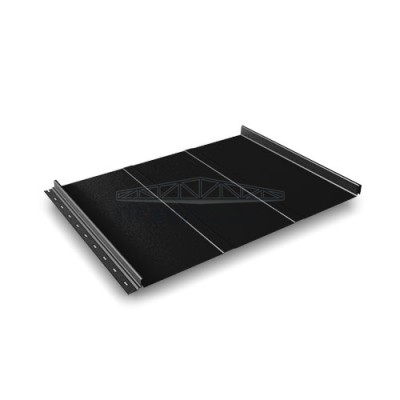 Кликфальц Line Grand Line 0,45 Drap с пленкой на замках RAL 9005 черный