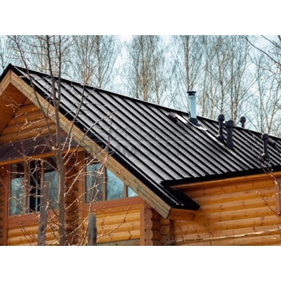 Кликфальц Line Grand Line 0,45 Drap с пленкой на замках RAL 9005 черный
