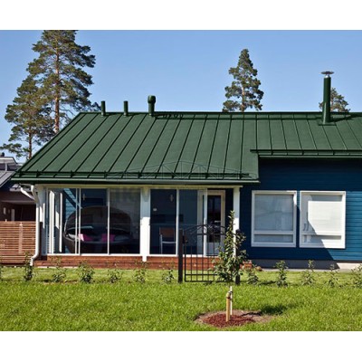 Кликфальц Pro Grand Line 0,5 GreenCoat Pural BT, matt с пленкой на замках RR 11 темно-зеленый (RAL 6020 хромовая зелень)
