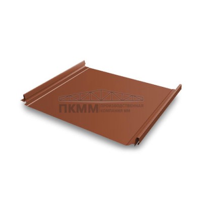 Кликфальц Pro Grand Line 0,5 PurLite Matt с пленкой на замках RAL 8004 терракота
