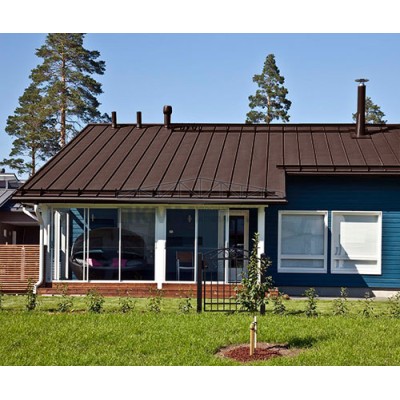 Кликфальц Pro Grand Line 0,45 Drap с пленкой на замках RAL 8017 шоколад