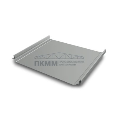 Кликфальц Pro Grand Line 0,5 Satin с пленкой на замках RAL 9006 бело-алюминиевый