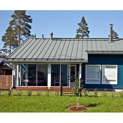 Кликфальц Pro Grand Line 0,5 Satin с пленкой на замках RAL 9006 бело-алюминиевый