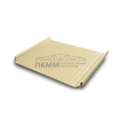 Кликфальц Pro Gofr Grand Line 0,45 PE с пленкой на замках RAL 1014 слоновая кость