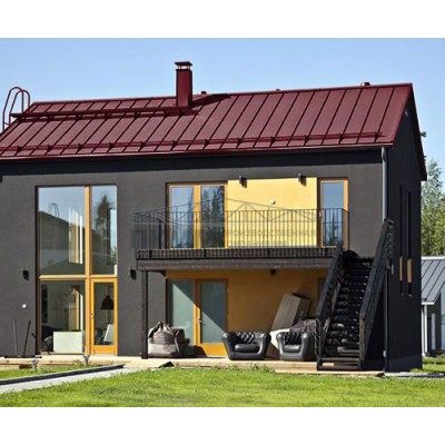 Кликфальц Pro Gofr Grand Line 0,45 Drap с пленкой на замках RAL 3005 красное вино