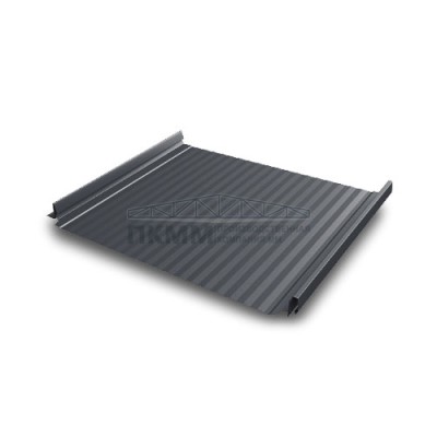 Кликфальц Pro Gofr Grand Line 0,45 PE с пленкой на замках RAL 7024 мокрый асфальт