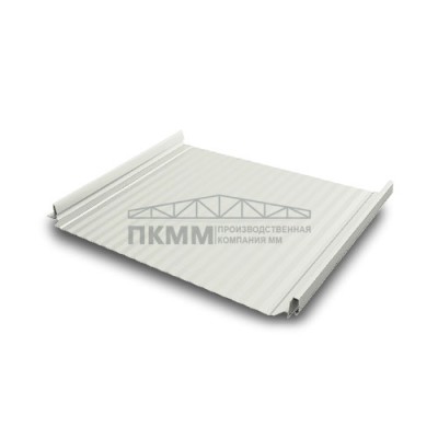 Кликфальц Pro Gofr Grand Line 0,45 PE с пленкой на замках RAL 9003 сигнальный белый