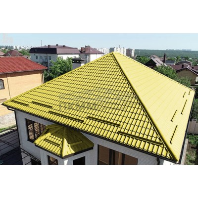 Металлочерепица Монтеррей-0.5 RAL1018 Полиэстер