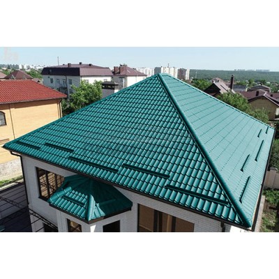 Металлочерепица Монтеррей-0.4 RAL5021 Полиэстер
