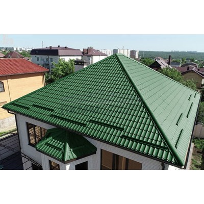 Металлочерепица Монтеррей-0.5 RAL6002 Полиэстер