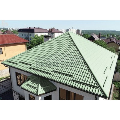 Металлочерепица Монтеррей-0.5 RAL6019 Norman