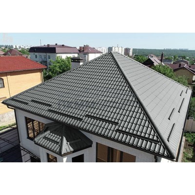 Металлочерепица Монтеррей-0.45 RAL7005 Полиэстер