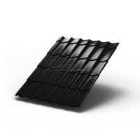 Металлочерепица Монтеррей-0.5 RAL9005 PURMAN