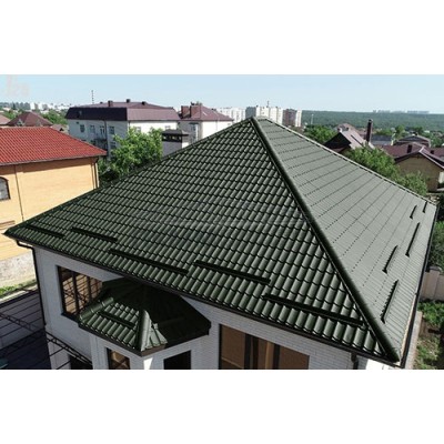 Металлочерепица Монтеррей-0.45 RAL6007 Viking
