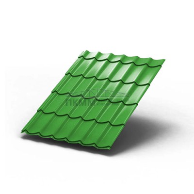Металлочерепица Монтеррей-0.5 RAL6018 Полиэстер