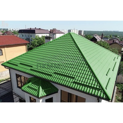 Металлочерепица Монтеррей-0.5 RAL6018 Полиэстер