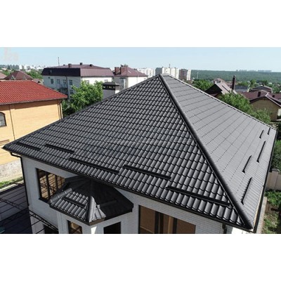 Металлочерепица Монтеррей-0.5 RAL7024 Norman