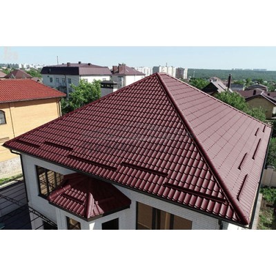 Металлочерепица Монтеррей-0.5 RAL3005 Norman