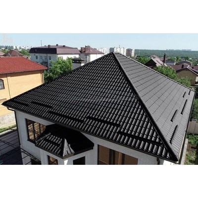 Металлочерепица Монтеррей-0.5 RAL9005 Viking-E
