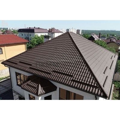 Металлочерепица Монтеррей-0.5 RAL8017 Norman