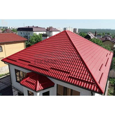 Металлочерепица Монтеррей-0.5 RAL3020 Полиэстер