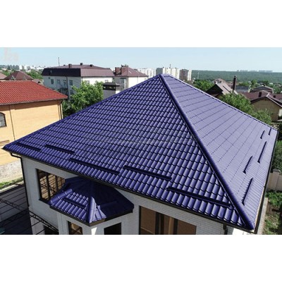 Металлочерепица Монтеррей-0.5 RAL5002 Полиэстер Металлочерепица Монтеррей-0.5 RAL5002 Полиэстер