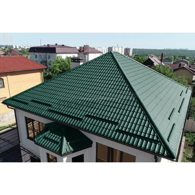 Металлочерепица Монтеррей-0.5 RAL6005 Norman