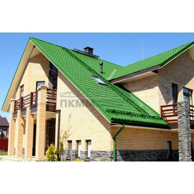 Металлочерепица Супермонтеррей-0.5 Norman RAL6018
