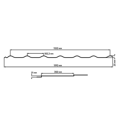 Металлочерепица Супермонтеррей-0.45 Полиэстер RAL6005