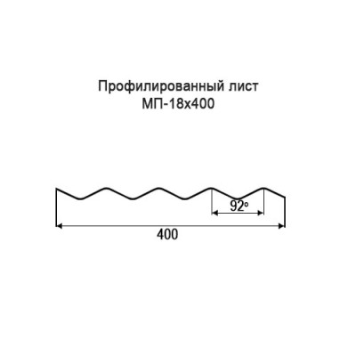 Профнастил МП18-0,45-400 мм окрашенный