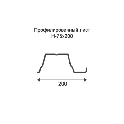 Профнастил Н75-0,7-200 мм оцинкованный