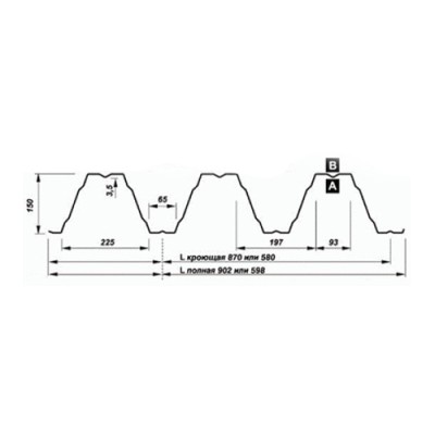 Перфорированный профилированный лист Т150-870/Т150-580 Полиэстер-0,85