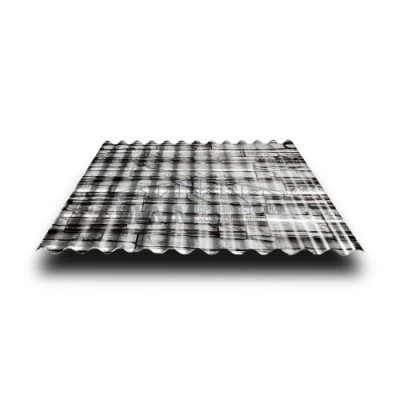 Профнастил МП18-1100-0.5, ECOSTEEL Белый Плитняк