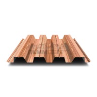 Профнастил Н60-0.5-845 ECOSTEEL-T Кедр Профнастил Н60-0.5-845 ECOSTEEL-T Кедр