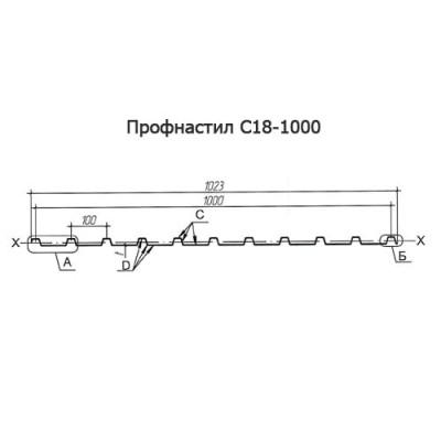 Профнастил оцинкованный С18-1000-0.45 цена за пог.м Профнастил оцинкованный С18-1000-0.45 цена за пог.м