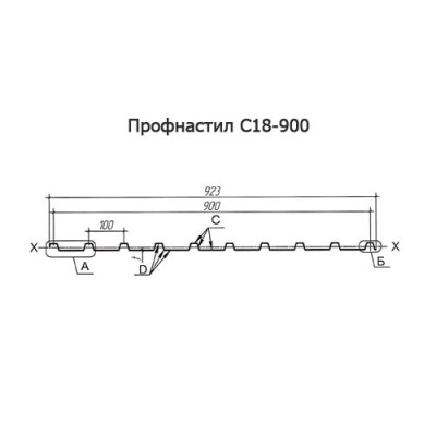 Профнастил оцинкованный С18-900-0.5 цена за пог.м Профнастил оцинкованный С18-900-0.5 цена за пог.м