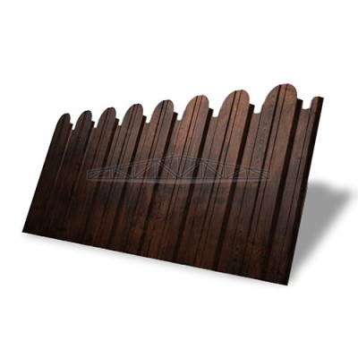 Профнастил фигурный С10А-1150-0,45 Print Elite с пленкой Cherry Wood