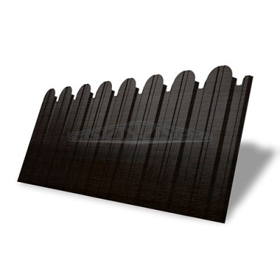 Профнастил фигурный С10А-1150-0,45 Print Elite Coffee Wood