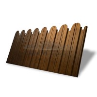 Профнастил фигурный С10А-1150-0,45 Print Elite с пленкой Golden Wood Профнастил фигурный С10А-1150-0,45 Print Elite с пленкой Golden Wood