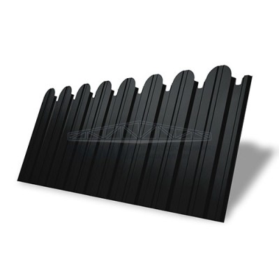 Профнастил фигурный С10В-1150-0,45 Drap ST RAL 9005